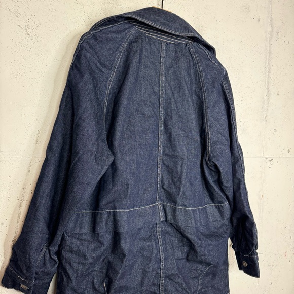 Free People Oversize Denim Car Coat Jean Jacket Button Front NWOT Med - Picture 9 of 10